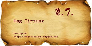 Mag Tirzusz névjegykártya